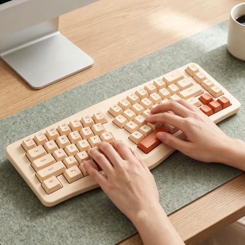 Split Ergonomic Keyboard, 69 Key USB Wired Backlit Keyboard