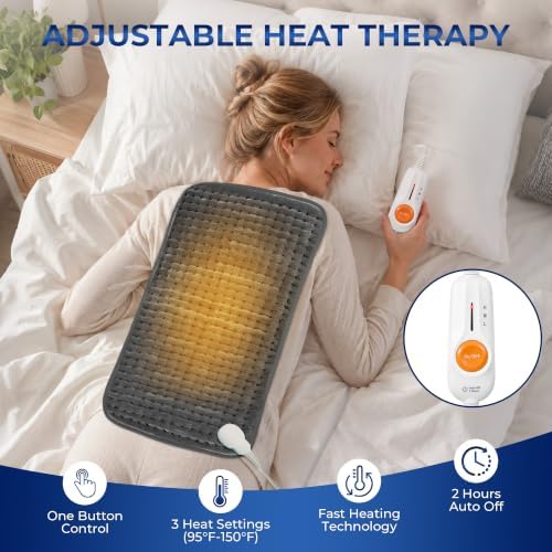 Boileau Electric Heating Pad for Back Pain & Period Cramps Relief, Large XL