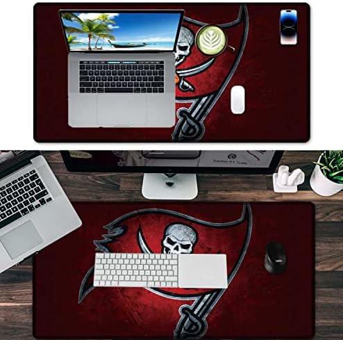 Large Mouse Pad Desk Mat for Home Office, Gaming Mousepad Extended Desk pad - Computer Keyboard Mouse Mat with Non-Slip Base and Stitched Edge Office Desk Organizers and Accessories