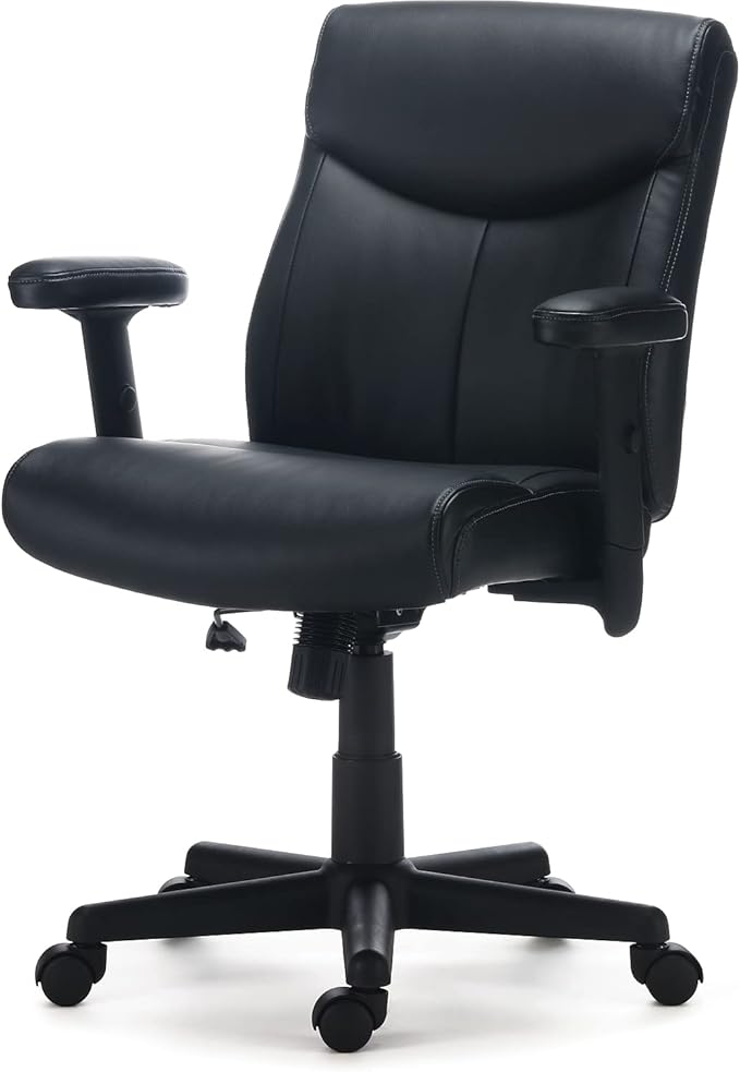 STAPLES Ergonomic Task Chair, Luxura, Black, 2-Pack