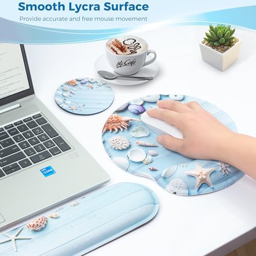 Mouse Pad and Keyboard Wrist Rest Support,Ergonomic Mouse Pad Set