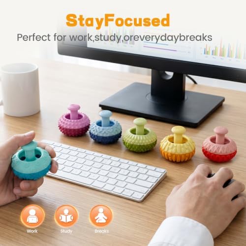 Fidget Toys for Adults, 6PCS Sensory Thumb Rocker, Textured Fidget Gadgets