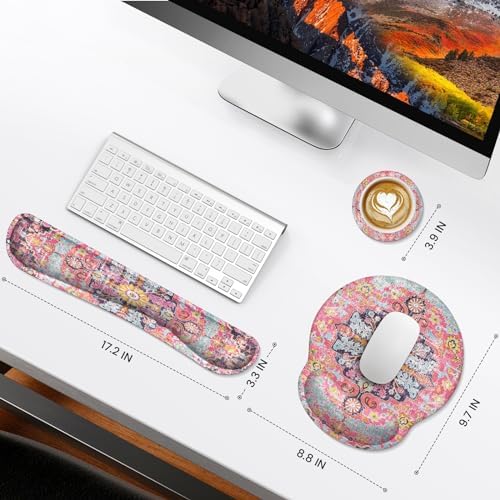 iLeadon Ergonomic Mouse Pad Set with Wrist Rest Non-Slip Desk Mat Set