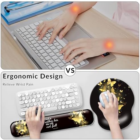 Desk Mat Set Keyboard and Mouse Pad with Wrist Rest Support