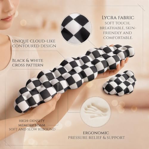 Cloud Wrist Rest Set for Keyboard & Mouse. Silky Fabric Surface