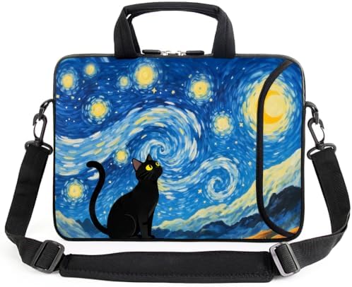 15" laptop sleeve laptop bag chromebook case adjustable shoulder strap with handle accessory pocket for men women (RYD-15-13)
