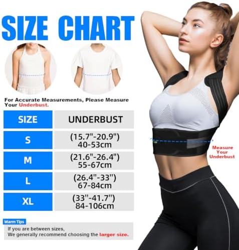 Lexniush Posture Corrector for Women/Men, Adjustable Upper Back Brace for Back Pain Relief, Lightweight Posture Support Straightener for Teenagers Boys Girls to Improve Slouch, Prevent Humpback, XL