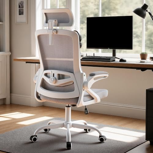 Ergonomic Mesh Office Chair with 2D Adjustable Headrest and Lumbar Support