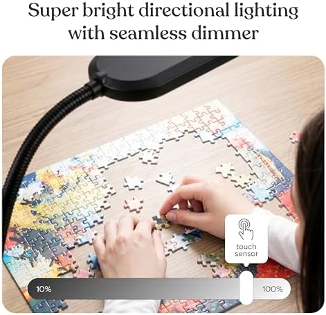 Brightech Litespan Slim LED Floor Reading Lamp - Tall with Adjustable Gooseneck, Dimmable for Living Rooms, Offices & Bedrooms - Black