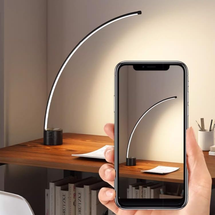 Eye protection desk lamp for office study Modern Creative Desk Lamp, Full Spectrum LED Desk Lamp, 4 Colour Modes&Stepless Dimming, Touch Control Reading Table Lamp with Memory Function Office Reading