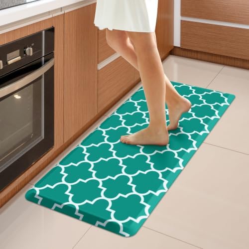 WISELIFE Kitchen Mats and Rugs Cushioned Anti-Fatigue, 17.3"x 39", Green