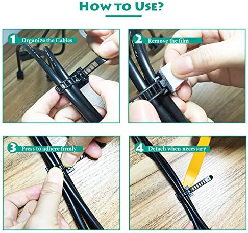 25 Pieces Desk Wire Organizer Cable Ties