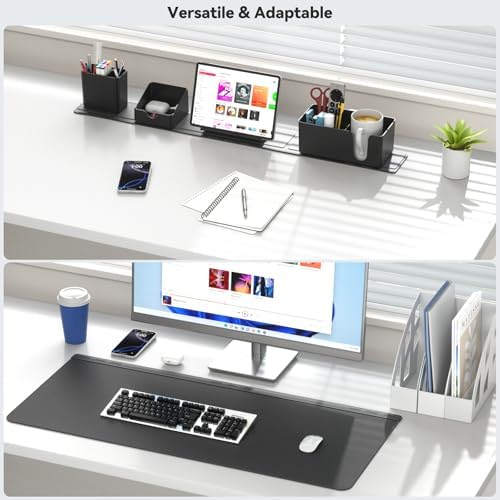 KDD Mouse Pad - Desk Mat with Phone Holder - Gaming Mousepad with Ultra-Smooth Surface, Non-Slip Base - Keyboard Mat for Home Office Gamer Accessories