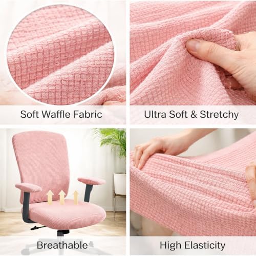 4Pcs Office Chair Cover set Elastic Protective Stretchable Chair Seat Cover