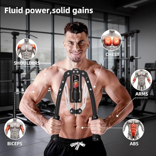SoftGym Twister Arm Chest Trainer Exerciser Workout Equipment,Adjustable 22-470lbs Hydraulic Power,Home Chest Expander Machine,Home Gym Workout Equipment for Upper Body Strength Training