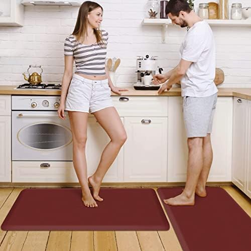 HappyTrends 2 PCS Kitchen Mat Cushioned Anti-Fatigue Floor Mat, Heavy Duty