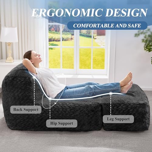 Hobestluk Large Bean Bag Chairs for Adults Giant BeanBag Couch Lounger