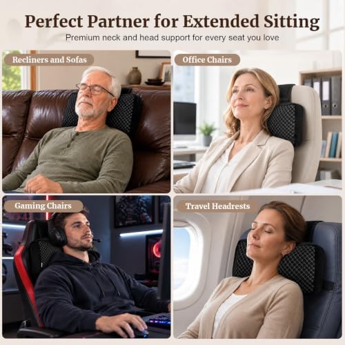 Neck Pillow for Recliner, Adjustable Headrest Support Pillow
