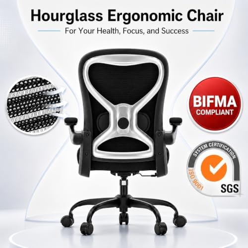 Ergonomic Home Office Chair, 4-Way Lumbar, Thick Cushion, 330LBS