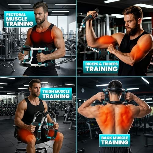 Twister Arm Trainer, Adjustable Dual Resistance (30-90, 90-120 Lbs) Upper Body Chest Exerciser And Hand Grip Strength Trainer, Portable Training Equipment For Chest & Arm Workout, Best For Home Gym