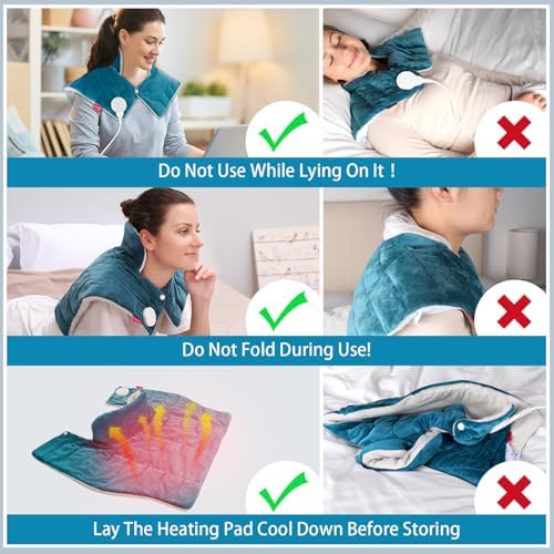 Comfytemp Heating Pad for Neck Shoulders Back, 2.6 Ib Weighted Heating Pad