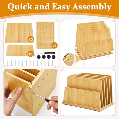 Unittype Bamboo Multi Device Organizer, 5 Slots