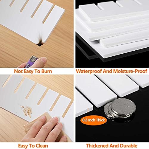 12Pcs Drawer Dividers,18.5"x2.76", Thick, DIY Drawer Separators, Large Adjustable Dresser Drawer Organizer for Clothes, Bedroom, Bathroom, Kitchen Cutlery, Desk, Office Storage