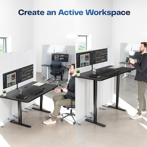 VIVO Black 60 x 30 in Standing Desk, DESK-KIT-0B6B
