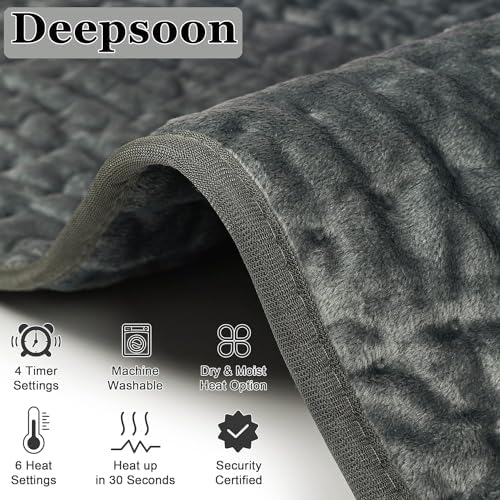 Heating Pad,Electric Heating Pads,Heating Pad for Back,DimGray,33x17 Inch