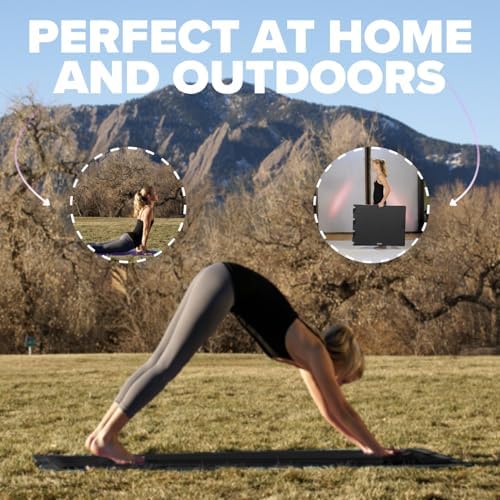 Yoga Mat Support Board – Portable Yoga Platform for Carpet, Grass & Uneven Surfaces – Indoor/Outdoor Stability Base for Yoga, Pilates & Barre – Thick, Durable, Lightweight – 73" x 28.75", Black