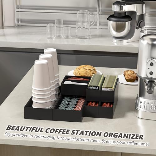 Bamboo Kitchen Drawer Organizer, 2-Pack, 9" x 3" x 2.5", Black