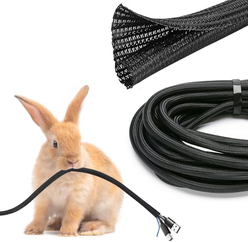 JOTO 10 Feet Cable Management Sleeve -Black