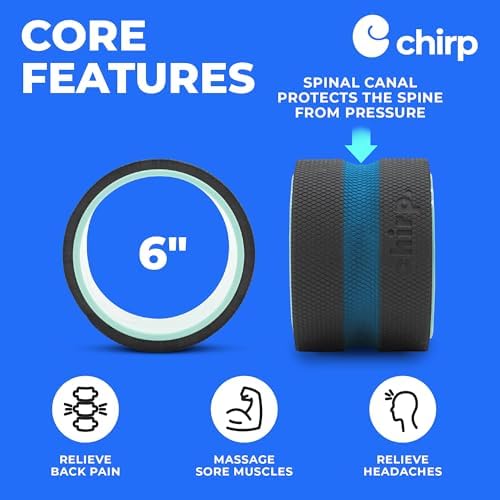 Chirp Wheel+ Foam Roller, Back & Neck Pain Relief, Mint 6-Inch