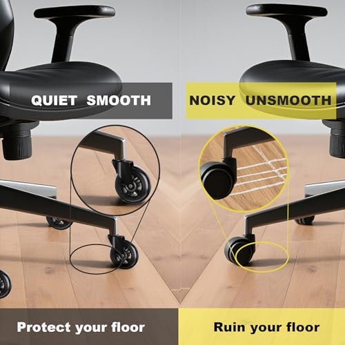 Office Chair Wheels Replacement Rubber Chair Casters Heavy Duty