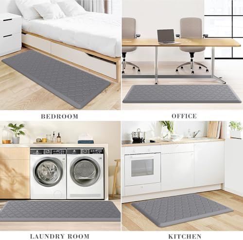 Kitchen Mat 2 PCS Cushioned Anti-Fatigue Floor Mat Standing Mat for Kitchen