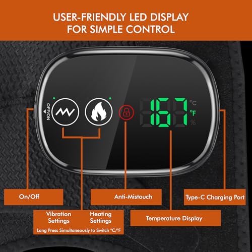 Shoulder Heating Pad Massage - 3 in 1 Cordless Electric Vibration