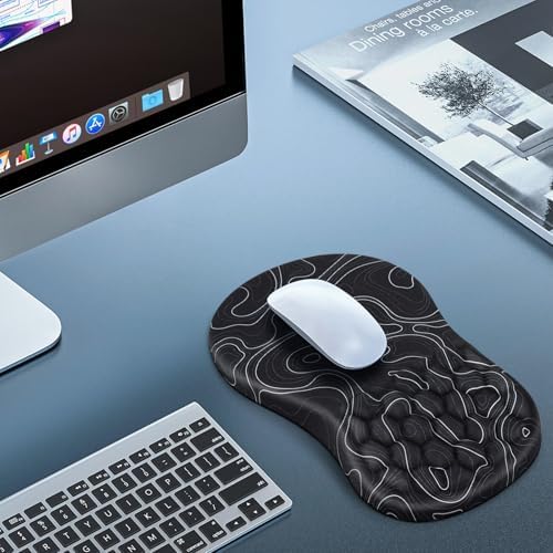 Canjoy Mouse Pad with Wrist Rest, Ergonomic Wrist Support with Massage
