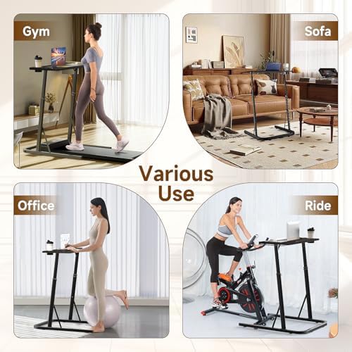 VTORY Adjustable Height Standing Desk for Walking Pad Treadmill，for Cycling
