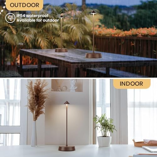 Cordless Touch Table Lamp Rechargeable LED Battery Operated 6000mAh