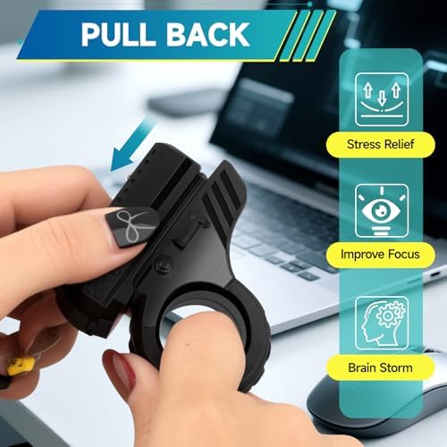3D Fidget Spinner Slider Toys, EDC Fidgets Cliker Toy, Fidget Ring Pad for Adults, Plastic Finger Hand Roller Spinner Stress Relief Focus Sensory Toys for Kids Christmas Birthday Gift Prize