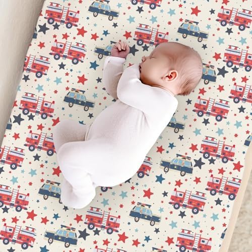 Cartoon Car Transportation Stars Pattern Baby Changing Pad Cover, Unisex Car Nursery Diaper Changing Table Pad Mat Sheet for Boys Girls-16x32
