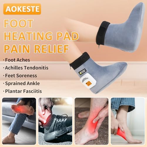 Feet Warmers, 5000mAh Rechargeable Foot &Ankle Heating Pad for Circulation