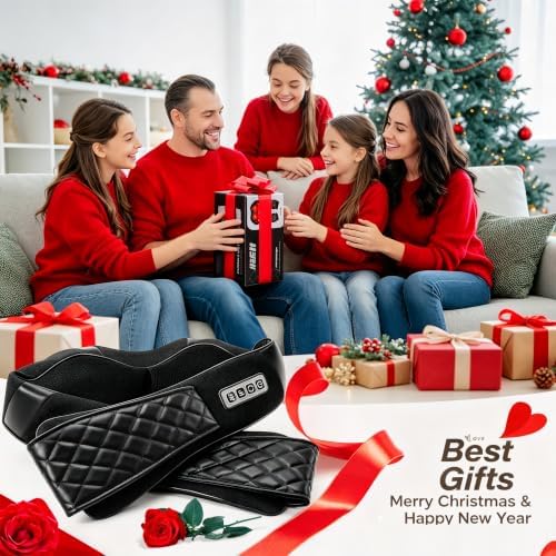 Blue Elf Shiatsu Neck,Back&Shoulder Massager with Heat,Women Men Gifts