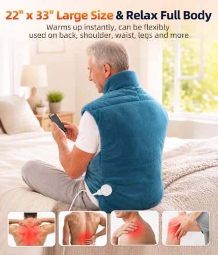 Comfytemp Heating Pad for Neck Shoulders Back, 22"x33" Weighted Heating Pad