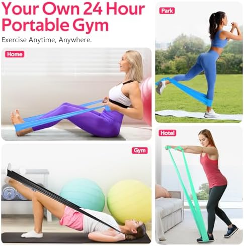 Resistance Bands Set, Exercise Bands for Physical Therapy, Pilates, Yoga