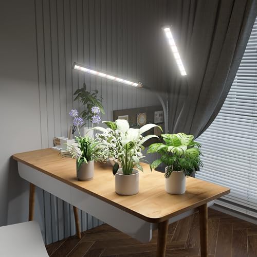 GooingTop LED Grow Light,White Full Spectrum Clip Plant Growing Lamp