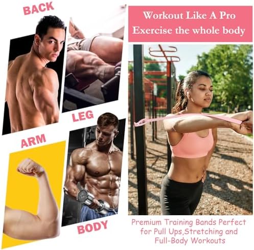 Foilswirl 8 Pcs Resistance Bands for Working Out