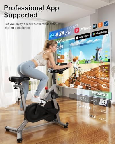 MJWW Stationary Bike, 32-Level Magnetic Exercise Bike 300lbs Max