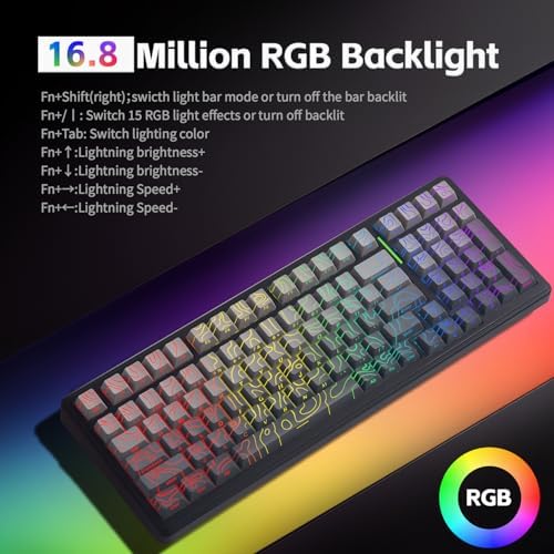 Aula F99 Keyboard Gaming,Wireless Mechanical Keyboards Creamy Sound