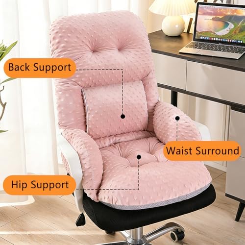 Office Chair Cushions with Armrest，Non-Slip Rocking Chair Pad with High Back Support for Dining Dorm Floor Car Office Patio